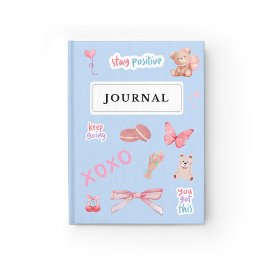 HARDCOVER Coquette Stickers Without Stickers Cute Journal Design for Reflection, Goal Setting, Gratitude, and More!