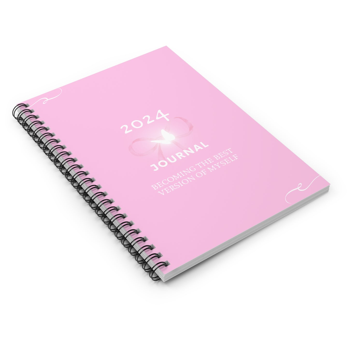 2024 Journal for the New Year: Becoming The Best Version of Myself Pink Coquette Aesthetic Gratitude Journal for Reflection + Goal Setting