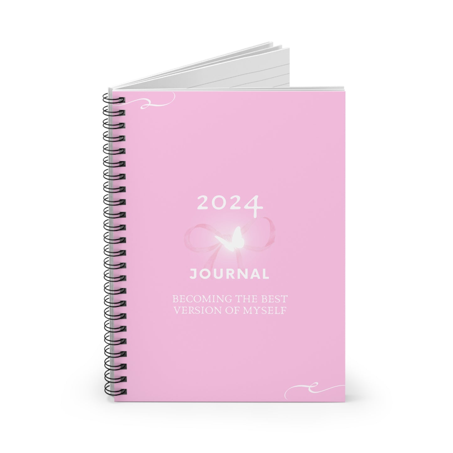 2024 Journal for the New Year: Becoming The Best Version of Myself Pink Coquette Aesthetic Gratitude Journal for Reflection + Goal Setting