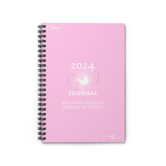 2024 Journal for the New Year: Becoming The Best Version of Myself Pink Coquette Aesthetic Gratitude Journal for Reflection + Goal Setting